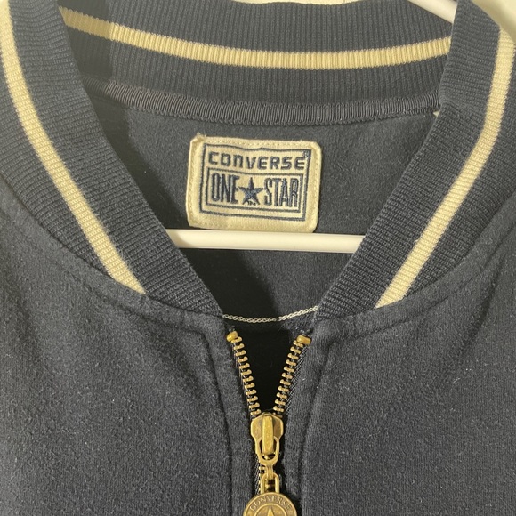 Converse Vintage Navy Stadium Sweatshirt Jacket L - Picture 6 of 9